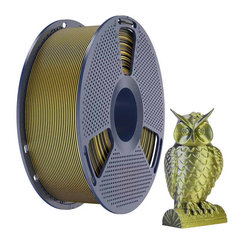 SUNLU PLA+ Silk Dual Color Filament 1.75mm Black and Gold 1kg