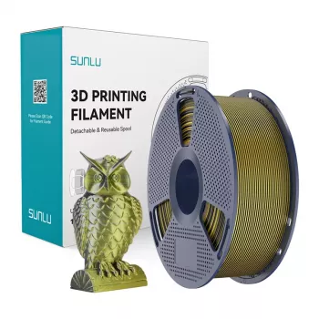 SUNLU PLA+ Silk Dual Color Filament 1.75mm Black and Gold 1kg