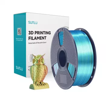 SUNLU PLA+ Silk Tri-Color Filament 1.75mm Raudona Geltona Žalia 1kg