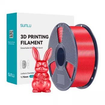 SUNLU PLA+ Silk Filament 1.75 mm Red 1 kg