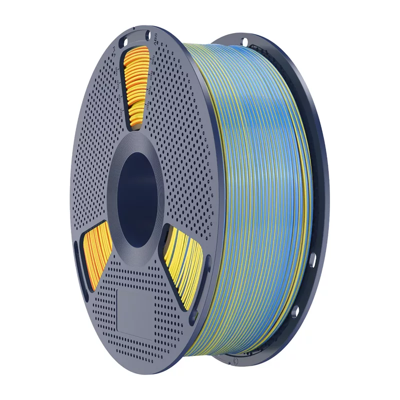 SUNLU PLA+ Silk Forth-Color Filament 1,75 mm mėlynai-violetinė-oranžinė-geltona gradiento spalva 1 kg