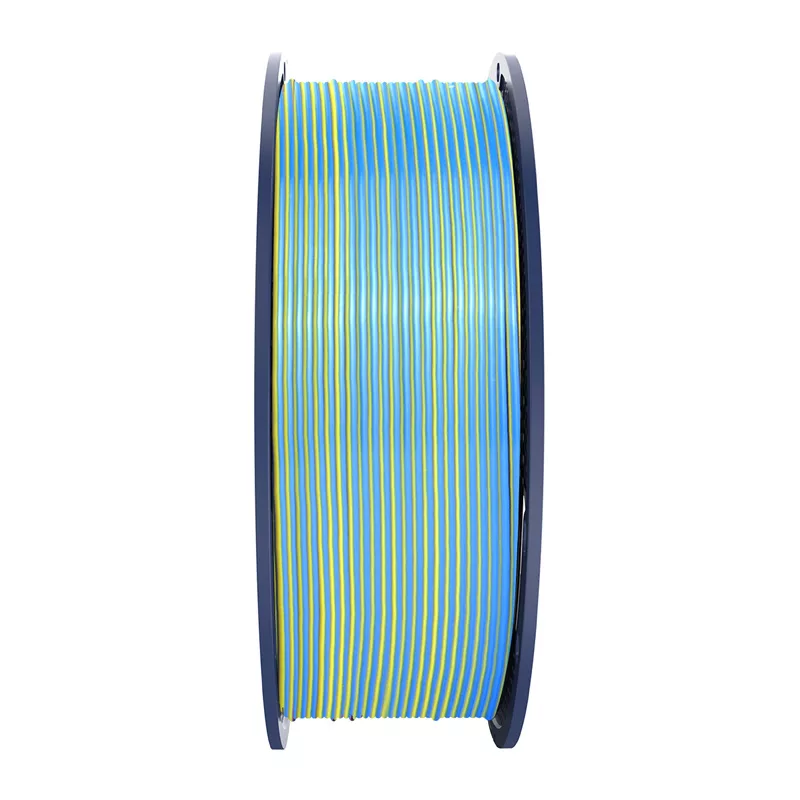 SUNLU PLA+ Silk Forth-Color Filament 1,75 mm mėlynai-violetinė-oranžinė-geltona gradiento spalva 1 kg