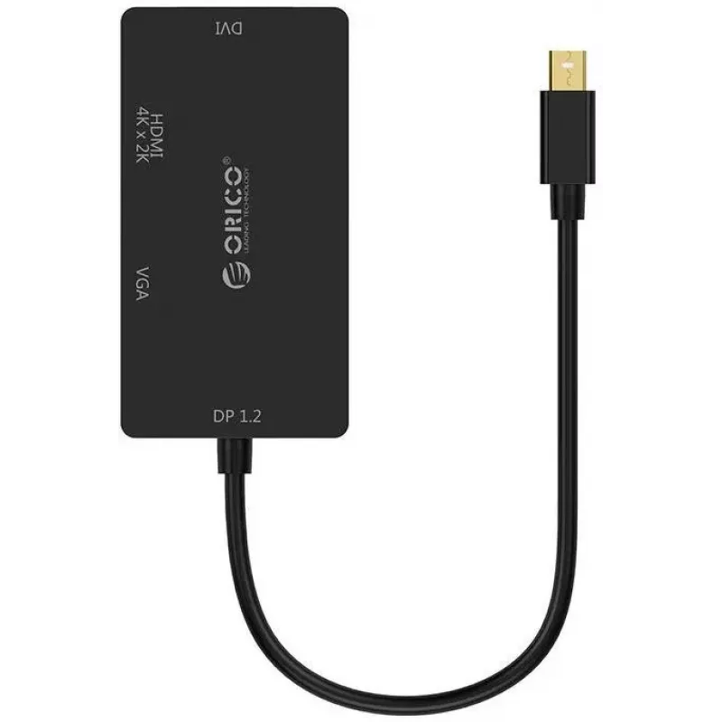ORICO Mini DisplayPort to HDMI, VGA, DVI Adapter (Juoda)