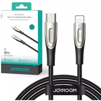 Joyroom Star-Light Series SA27-CL3 USB-C to Lightning laidas 30W 1,2m juodas