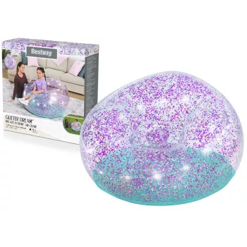 Bestway Inflatable Glitter Chair 114 x 112 x 66 cm