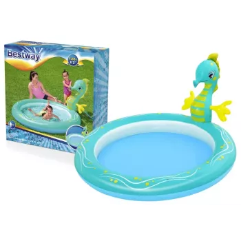 Bestway 53114 Inflatable Aquarium Water Play Center su čiuožykla, 239 x 206 x 86 cm