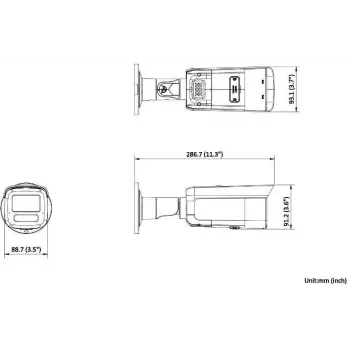 Hikvision DS-2CD2T86G2H-IS2U/SL(2.8mm) 8MP Bullet IP kamera su AcuSense, stroboskopine šviesa ir garso signalu