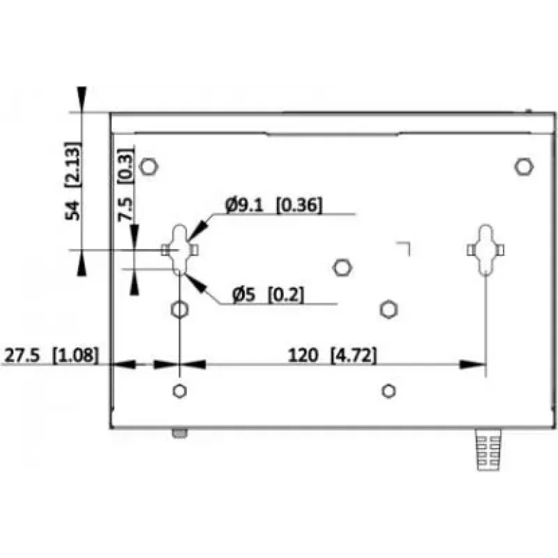 Hikvision DS-XS06-P(O-STD) 6 prievadų nevaldomas PoE+ jungiklis (4 PoE prievadai, 2 Gigabit kylantys ryšiai, 60 W biudžetas, DIN bėgelis)