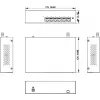 Hikvision DS-XS06-P(O-STD) 6 prievadų nevaldomas PoE+ jungiklis (4 PoE prievadai, 2 Gigabit kylantys ryšiai, 60 W biudžetas, DIN bėgelis)