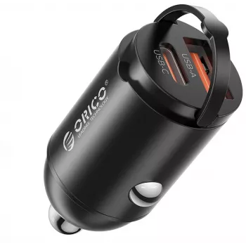 ORICO MR-30-2C-BK-EP 30W Dvigubas USB-C Automobilinis Kroviklis, Juodas
