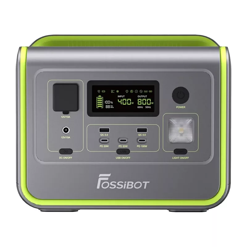 FOSSIBOT F800 800W Portable Power Station (Green)