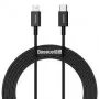 Baseus Cafule Series USB-C to Lightning laidas 2m Juodas CATLYS-C01