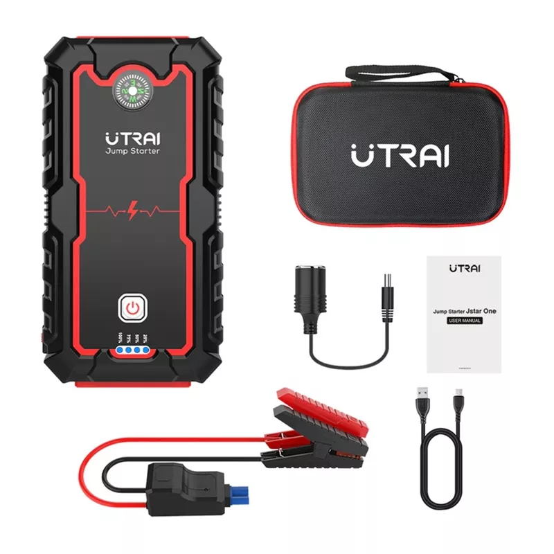 UTRAI JS One automobilinis užvediklis 1600A Peak 16000mAh 12V su LED žibintuvėliu