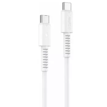 Yesido 60W USB-C į USB-C PVC duomenų kabelis CA154 Baltas
