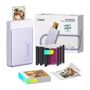 Liene Pearl N200 Pro 2x3 Portable Photo Printer Kit (Purple)