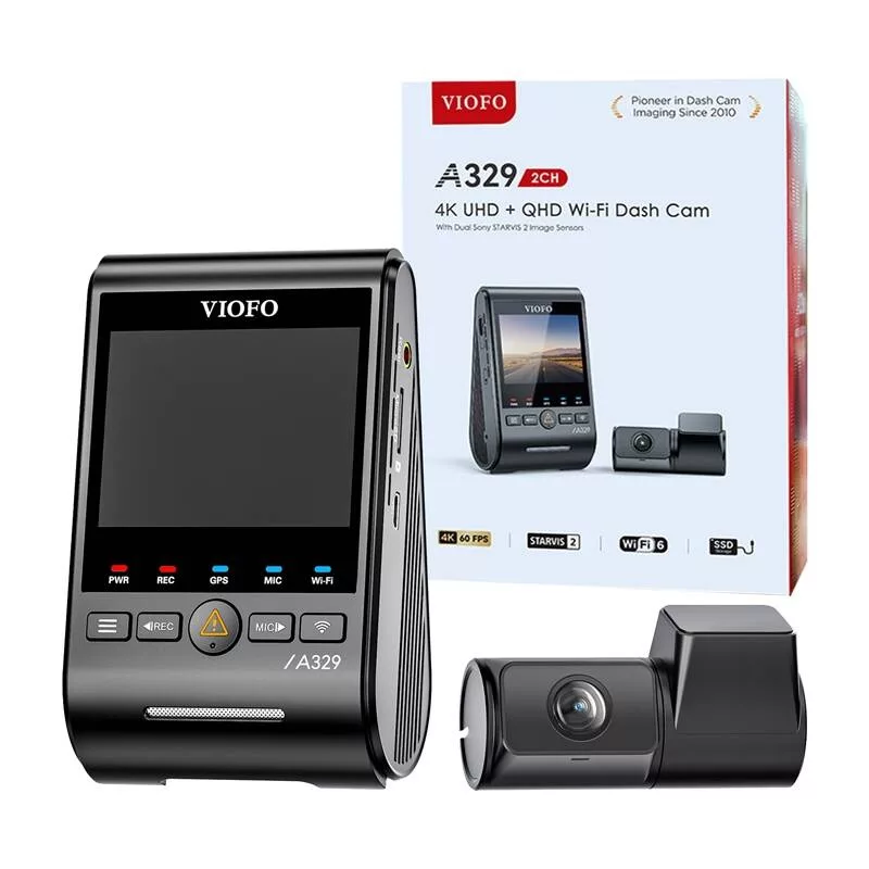 VIOFO A329S-2CH Dual-Channel 4K+2K Vaizdo Registratorius su GPS ir Wi-Fi