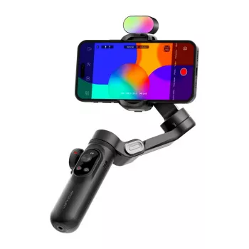 AOCHUAN X Pro 3 ašių išmaniojo telefono gimbal su RGB apšvietimu (Juodas)