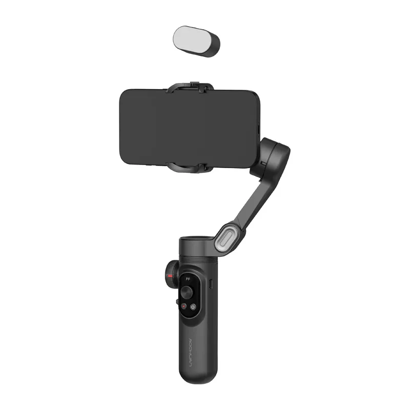 AOCHUAN X Pro 3 ašių išmaniojo telefono gimbal su RGB apšvietimu (Juodas)