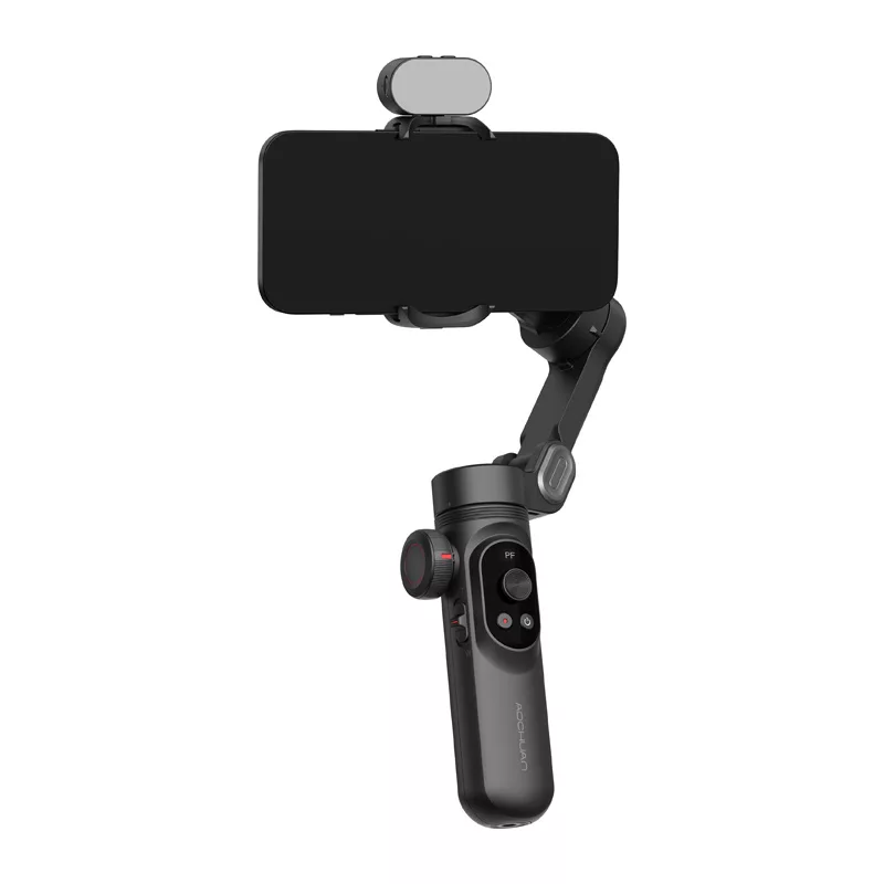 AOCHUAN X Pro 3 ašių išmaniojo telefono gimbal su RGB apšvietimu (Juodas)