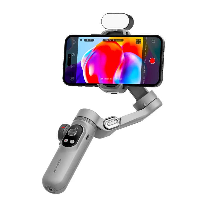 AOCHUAN X Pro 3 ašių gimbal su RGB apšvietimu (pilkas)