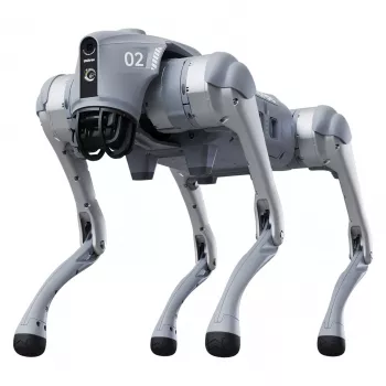 Unitree Go2 Air keturkojis robotas šuo su nuotolinio valdymo pultu