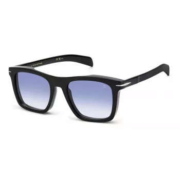 DAVID BECKHAM DB-7000-S-BSC Akiniai Vyriški Kvadratiniai Acetato Juodas Rėmelis Pilki Lęšiai 51mm