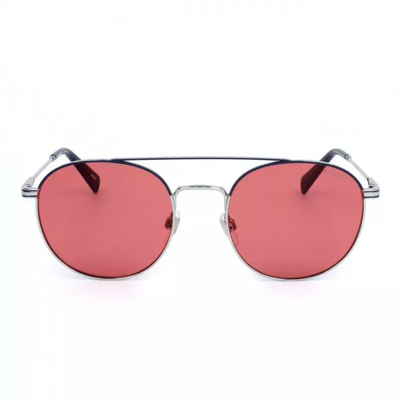 LEVI'S LV-1013-S-010 Unisex stačiakampiai akiniai nuo saulės – juodas rėmelis, pilki lęšiai, 54 mm