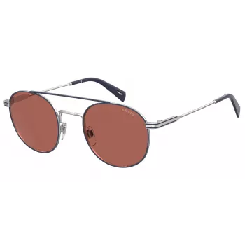 LEVI'S LV-1013-S-010 Unisex stačiakampiai akiniai nuo saulės – juodas rėmelis, pilki lęšiai, 54 mm