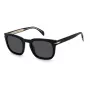 DAVID BECKHAM DB-7076-S-807 Vyrų Akiniai nuo Saulės - Juodas Acetato Rėmas, Pilki Polikarbonato Lęšiai, UV400 Apsauga, 50 mm Lęšio Plotis