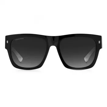 DSQUARED2 ICON vyriški akiniai nuo saulės ICON0004S80S – juodas acetatinis rėmelis, pilki polikarbonatiniai lęšiai, 55/19/145 mm
