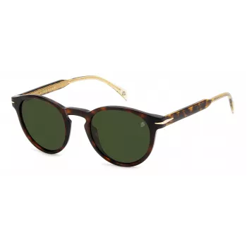 DAVID BECKHAM DB-1111-S-086 Unisex akiniai nuo saulės Havana Tortoise acetato rėmelis pilki polikarbonato lęšiai 52mm