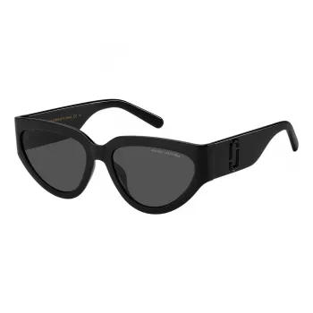 Moteriški akiniai nuo saulės THE MARC JACOBS MARC645S807 - Juodas acetatinis rėmelis, pilki polikarbonatiniai lęšiai, UV400 apsauga