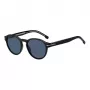 BOSS BOSS1506S807 vyriški akiniai nuo saulės – juodas acetato rėmelis, pilki lęšiai, 52 mm