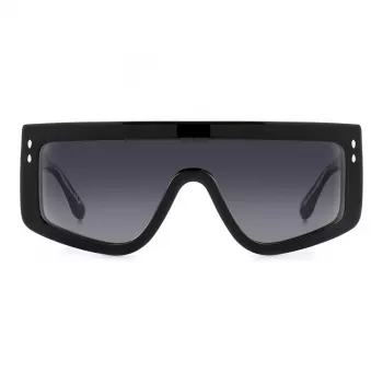 ISABEL MARANT Moteriški akiniai nuo saulės IM-0155-S-807 Oversized Square Juodas acetatinis rėmelis Tamsiai pilki polikarbonatiniai lęšiai 99 mm lęšio plotis 135 mm kodinė ilgis UV400 apsauga
