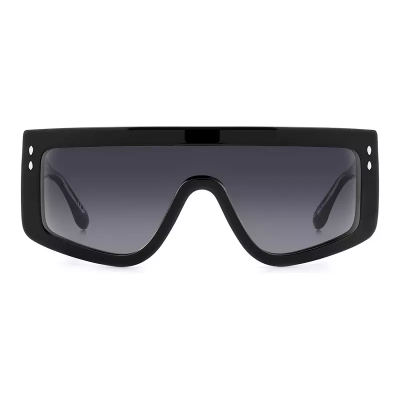 ISABEL MARANT Moteriški akiniai nuo saulės IM-0155-S-807 Oversized Square Juodas acetatinis rėmelis Tamsiai pilki polikarbonatiniai lęšiai 99 mm lęšio plotis 135 mm kodinė ilgis UV400 apsauga