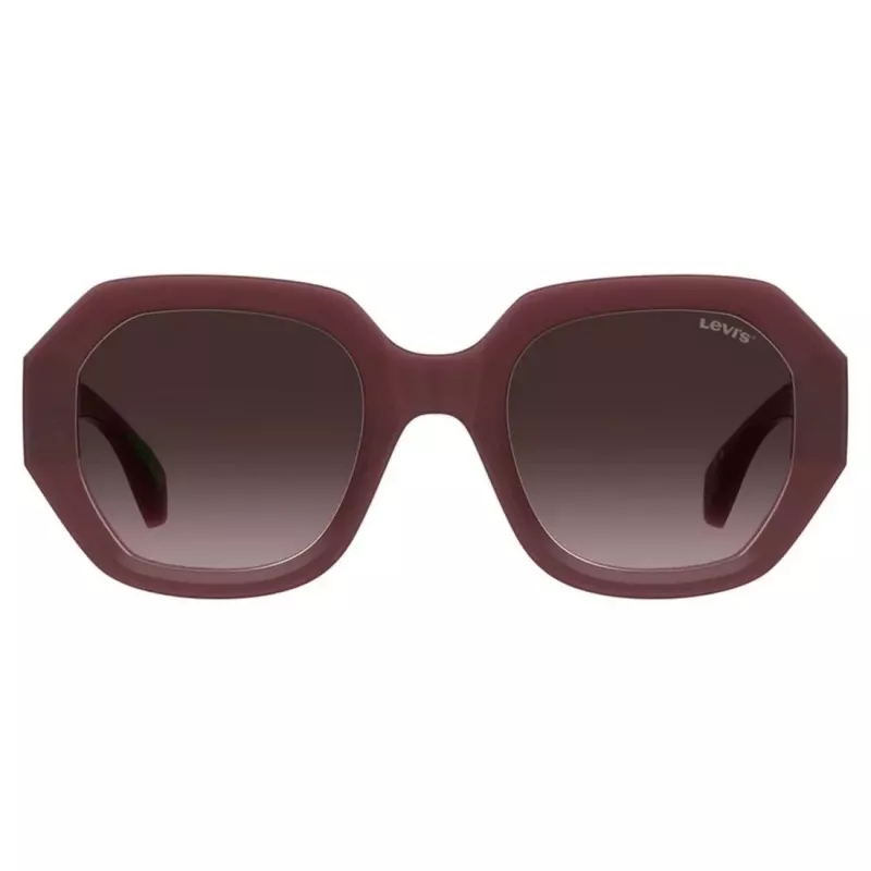 LEVI'S LV-1066-S-LHF Moteriški stačiakampiai akiniai nuo saulės Havana Brown Gradient 51mm