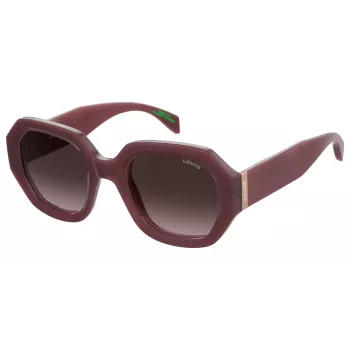 LEVI'S LV-1066-S-LHF Moteriški stačiakampiai akiniai nuo saulės Havana Brown Gradient 51mm