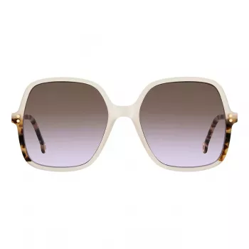 CAROLINA HERRERA Moteriški Akiniai Nuo Saulės HER0244SSZJ Kačių Akys Juodas Acetatas Pilki Gradientiniai Lęšiai 56/18/140 mm
