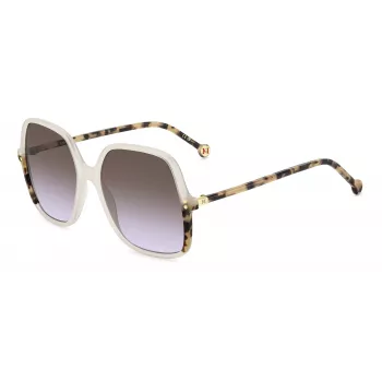 CAROLINA HERRERA Moteriški Akiniai Nuo Saulės HER0244SSZJ Kačių Akys Juodas Acetatas Pilki Gradientiniai Lęšiai 56/18/140 mm