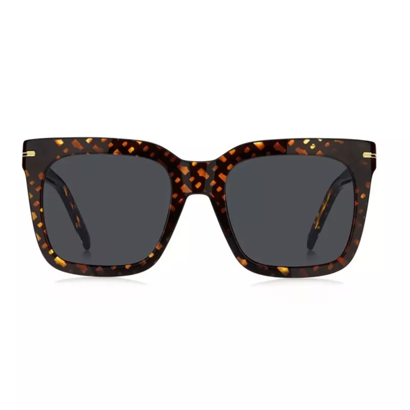 BOSS moteriški akiniai nuo saulės BOSS1656S2VM Havana Acetate Square Frame Brown Gradient Lens 54mm