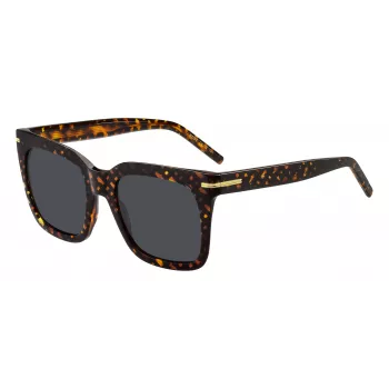 BOSS moteriški akiniai nuo saulės BOSS1656S2VM Havana Acetate Square Frame Brown Gradient Lens 54mm