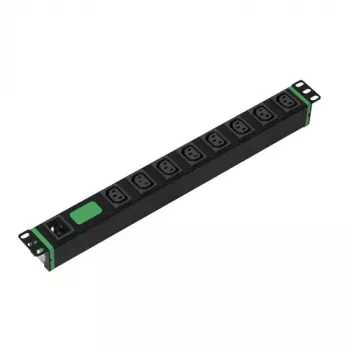 APC Easy Rack PDU Basic horizontalus, vienfazis, 3,7 kW, 230 V, 16 A, 8x C13, C20 įvadas