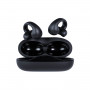 Happy Plugs Clip belaidės ausinės su atviru dizainu ir užsegimu (Juodos)