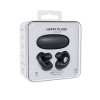 Happy Plugs Clip belaidės ausinės su atviru dizainu ir užsegimu (Juodos)