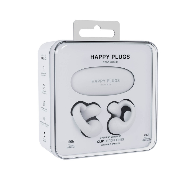 TURA SCANDINAVIA AB Happy Plugs Clip - True Wireless Open-Ear Earbuds (White)