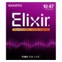 Elixir 16002 NANOWEB Phosphor Bronze Extra Light akustinės gitaros stygos (10-47)