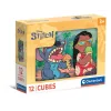 Clementoni Disney Stitch 12 kubų kaladėlių dėlionė 41347