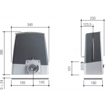 CAME BKX08AGF Brushless Sliding Gate Opener 800 kg