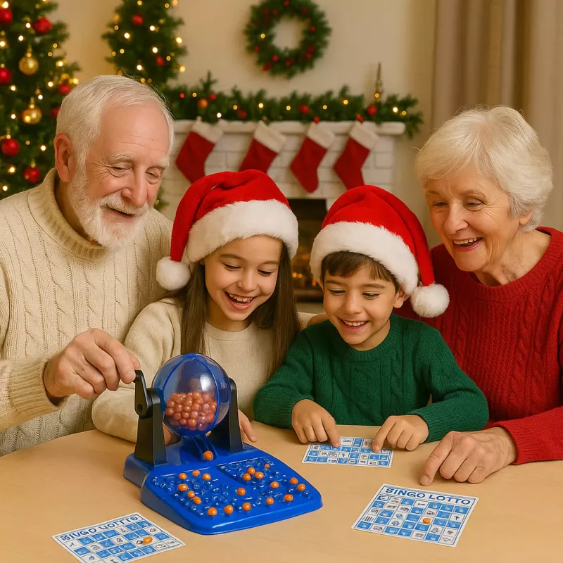 Koala Games G2592 Bingo žaidimas – 75 kamuoliukų, 48 kortelių, 150 žetonų, metalinis narvelis, šeimos pramoga