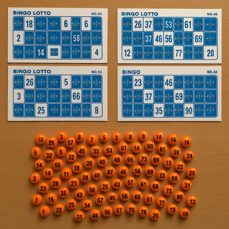 Koala Games G2592 Bingo žaidimas – 75 kamuoliukų, 48 kortelių, 150 žetonų, metalinis narvelis, šeimos pramoga